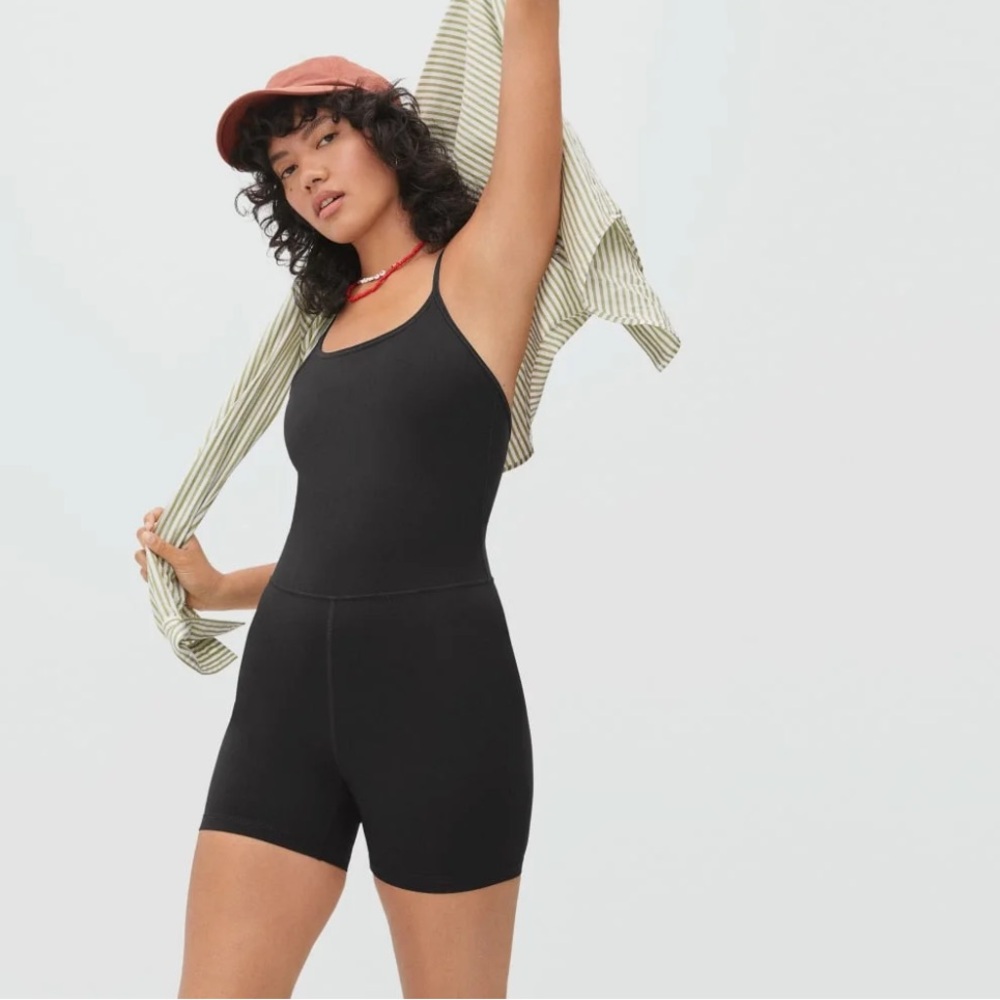 Everlane The Perform Bike Unitard Romper Slip Tank Top Shorts XS
